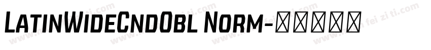 LatinWideCndObl Norm字体转换
